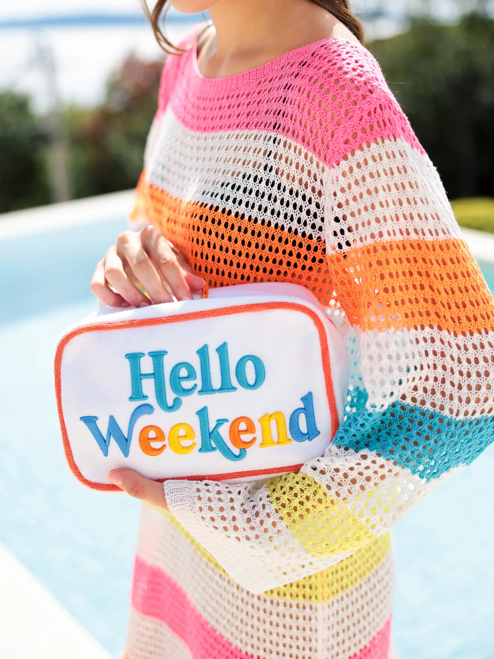 CABANA "HELLO WEEKEND" POUCH BAG