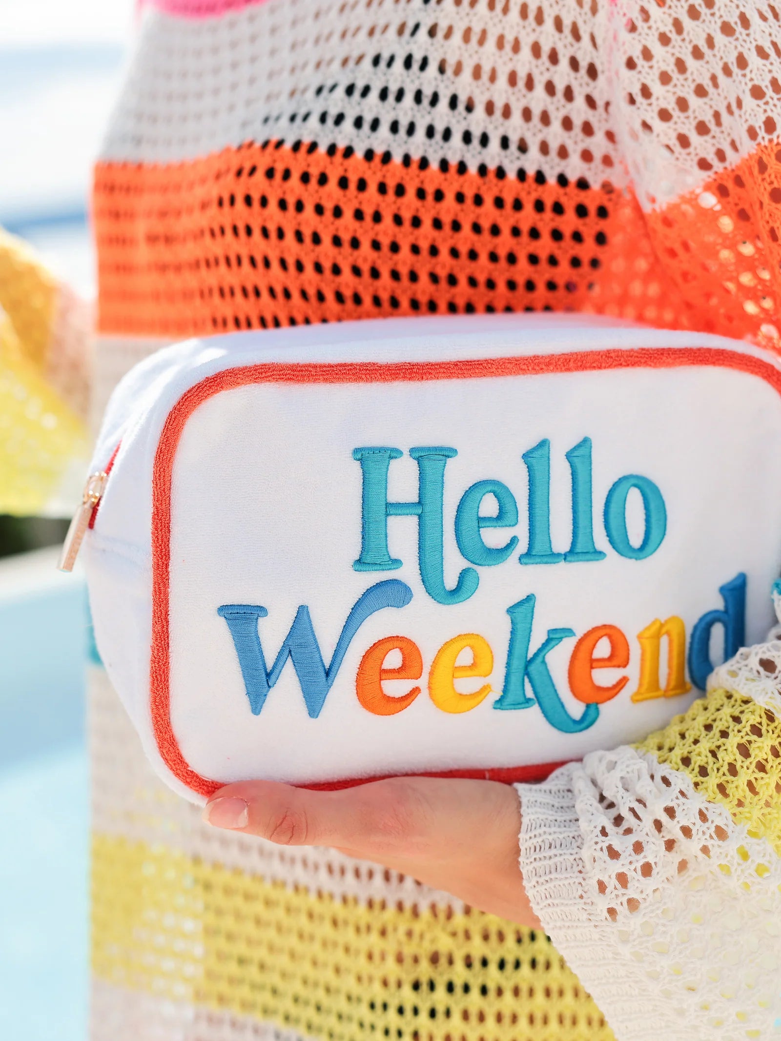 CABANA "HELLO WEEKEND" POUCH BAG