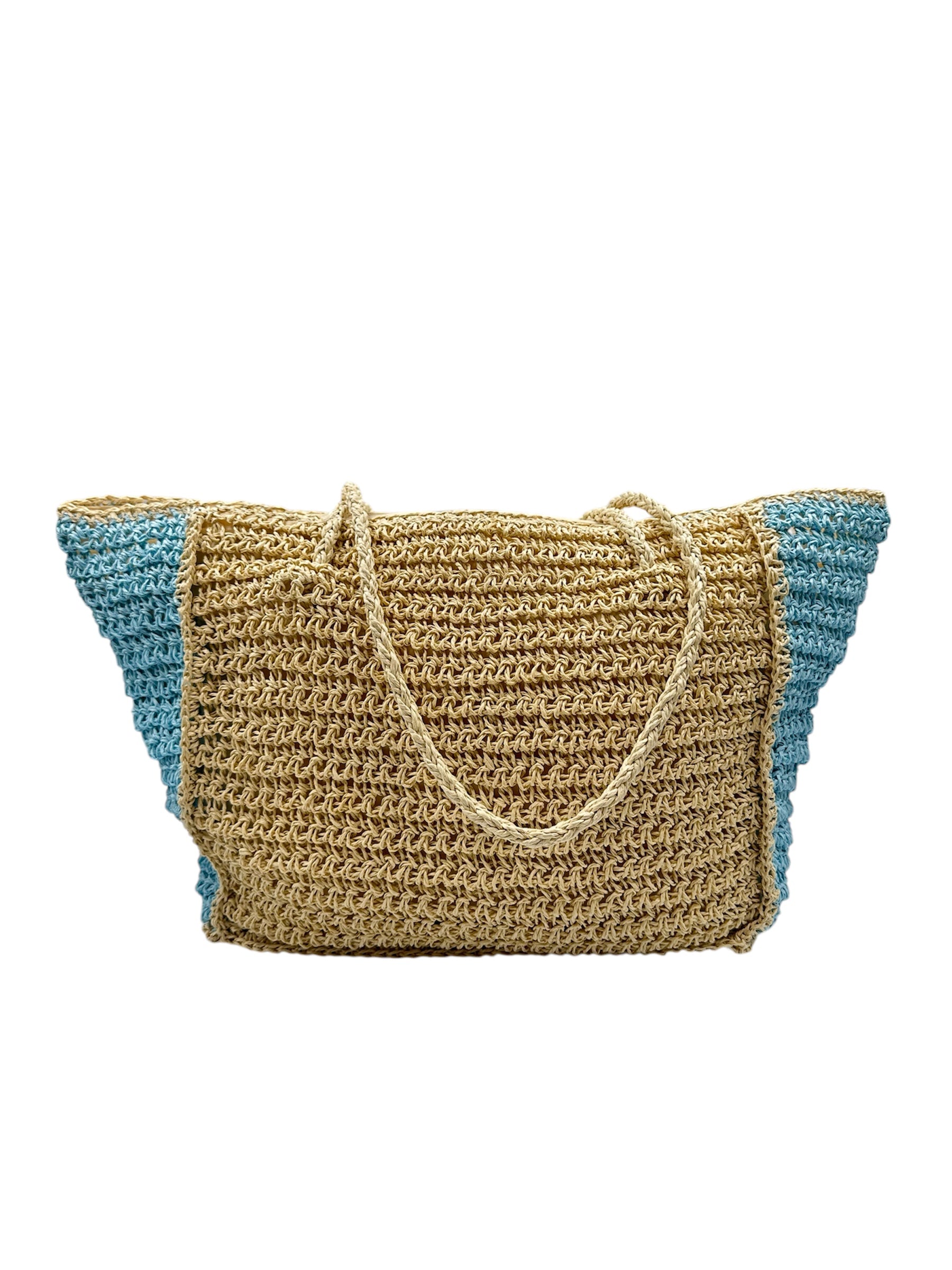 STRAW BLUE TOTE BAG