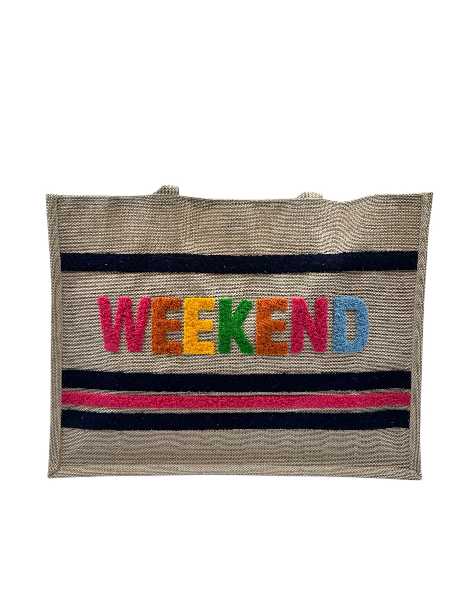 NATURAL "WEEKEND" BEACH BAG