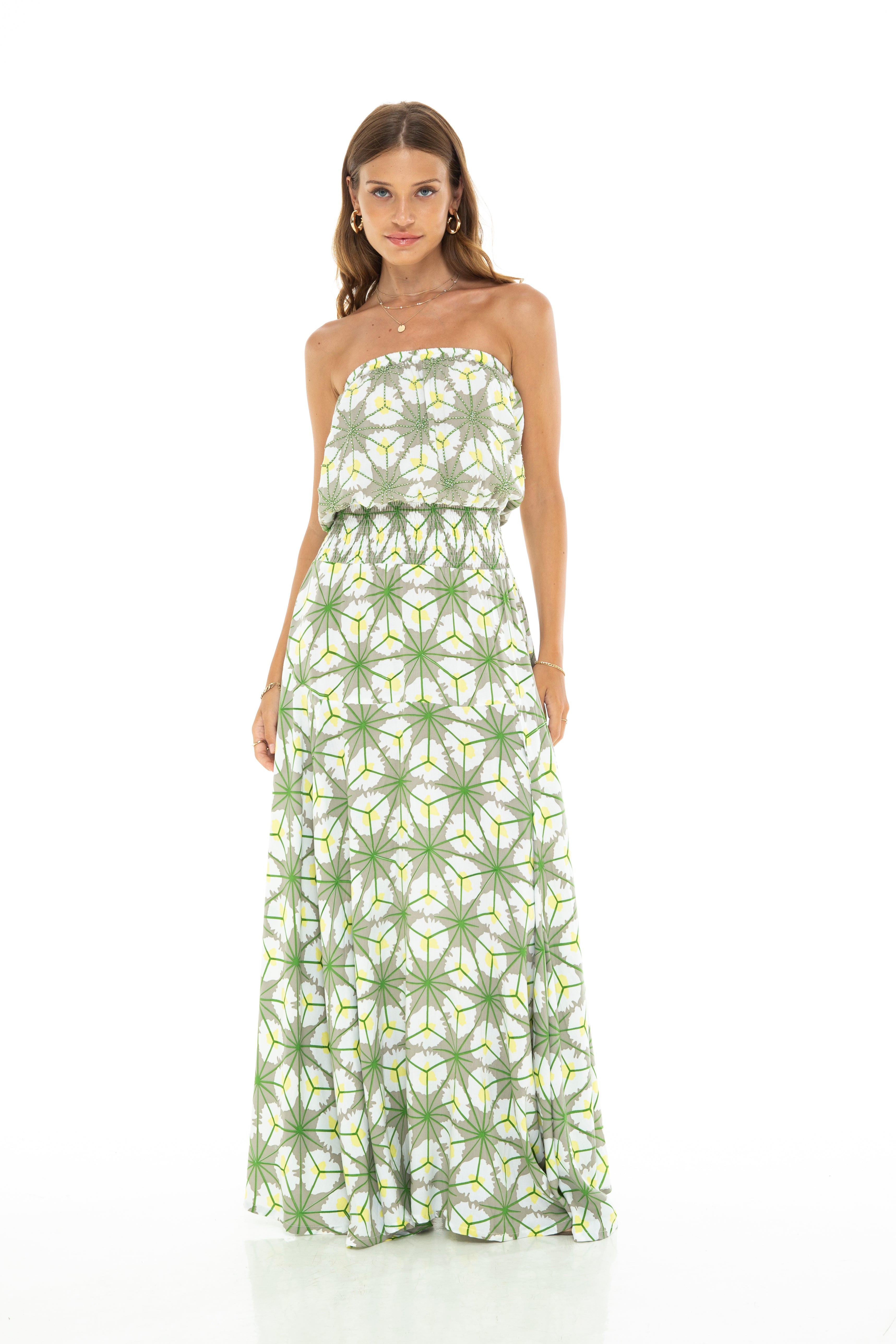 SPRING TUBE LONG DRES GREEN